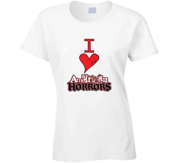 I Love American Horrors Ladies T Shirt - Image 4