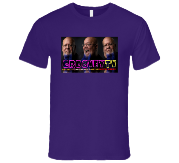 GrooveyTV Good Time Horror Purple T-shirt