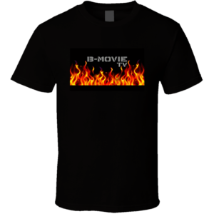 B-moivie tv logo on black t-shirt