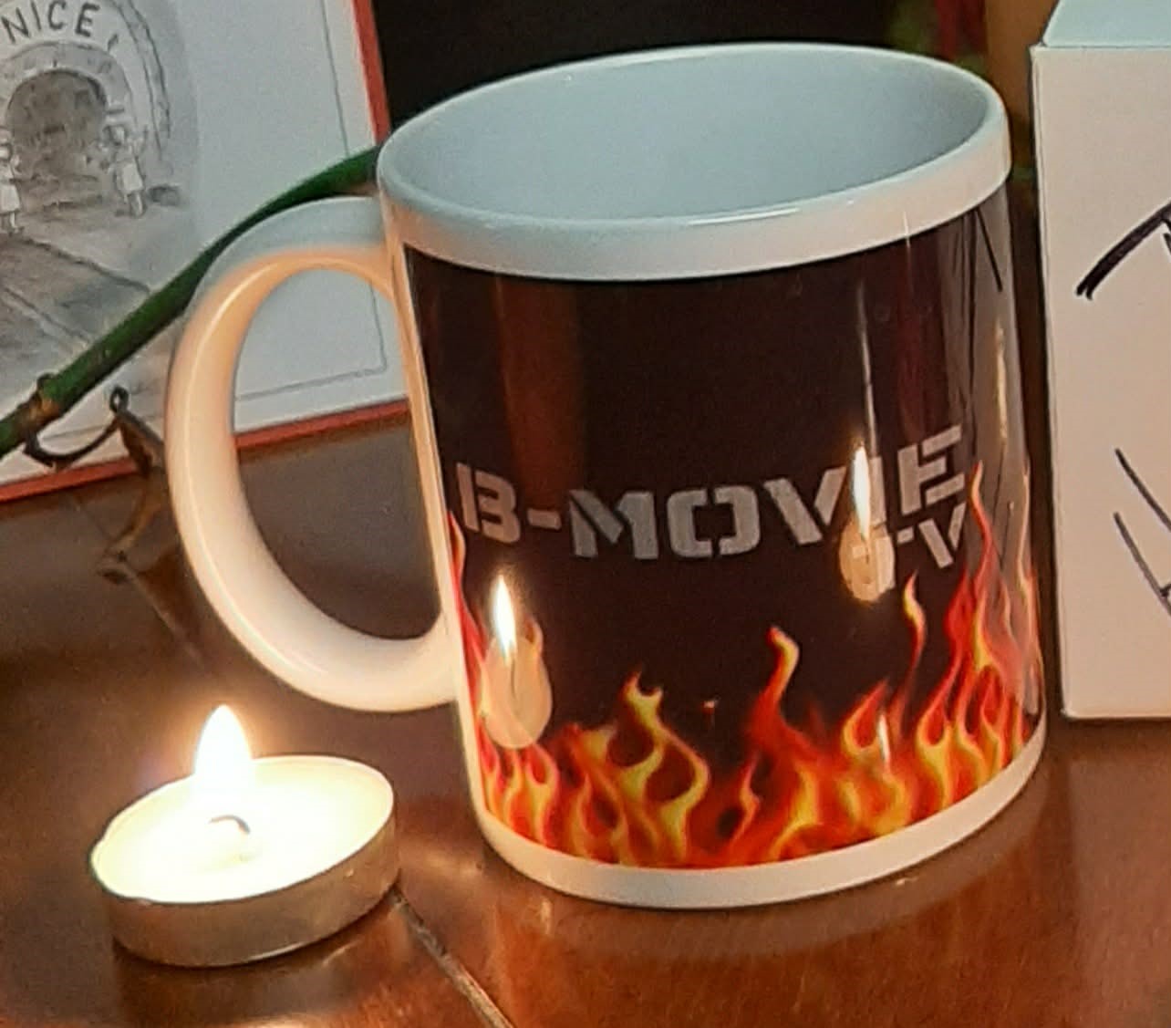B-Movie TV 11oz White Coffee Mug - Image 2