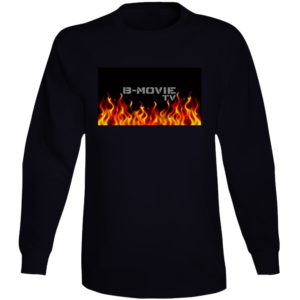 B-Movie TV logo on Long sleeve black t-shirt