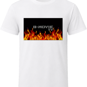 B-Movie TV logo on white t shirt